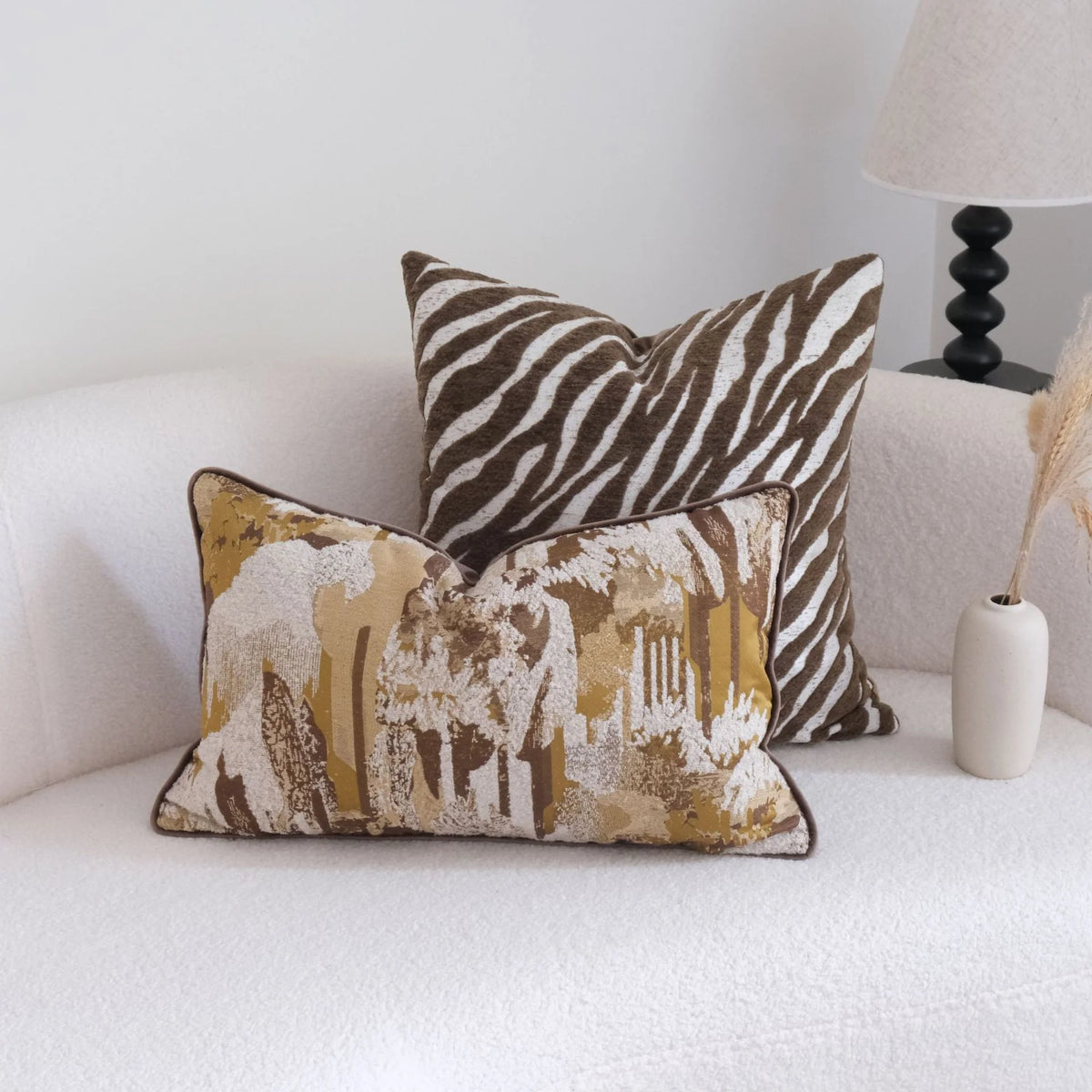 Pillow Cover Animal Print Soft Removable Fabric