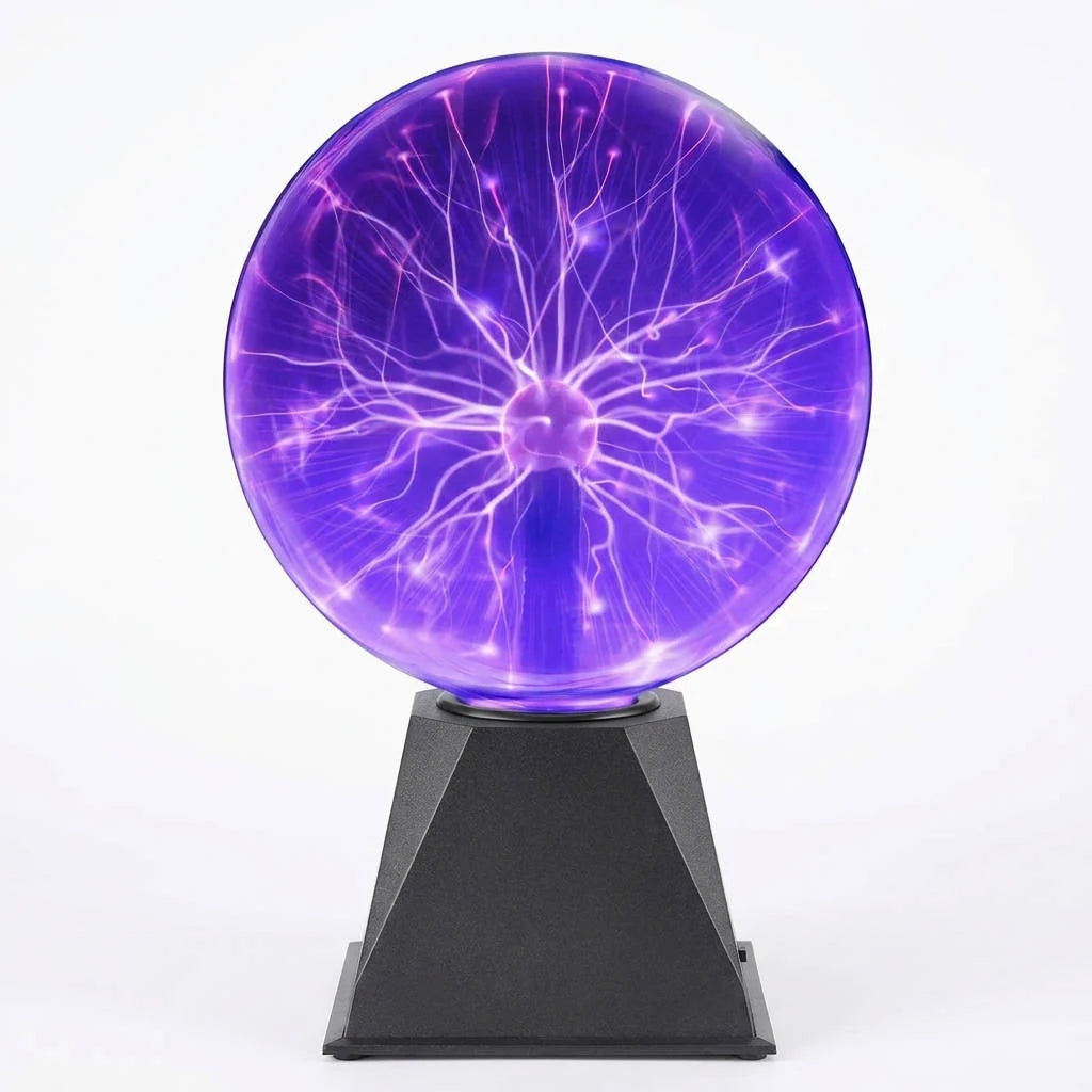 Plasma Globe Touch & Sound Reactive 8-Inch Glass Sphere