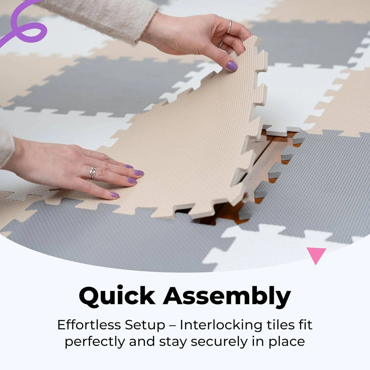 Play Mat Interlocking EVA Foam Waterproof Set of 36