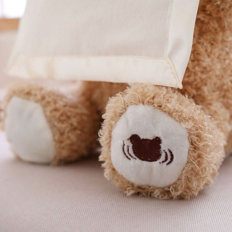 Plush Bear Toy Interactive Peekaboo Play Soft & Easy-Clean