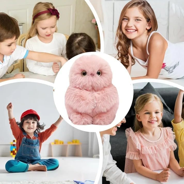 Plush Keychain Voice Recording Music Playback Head Turning