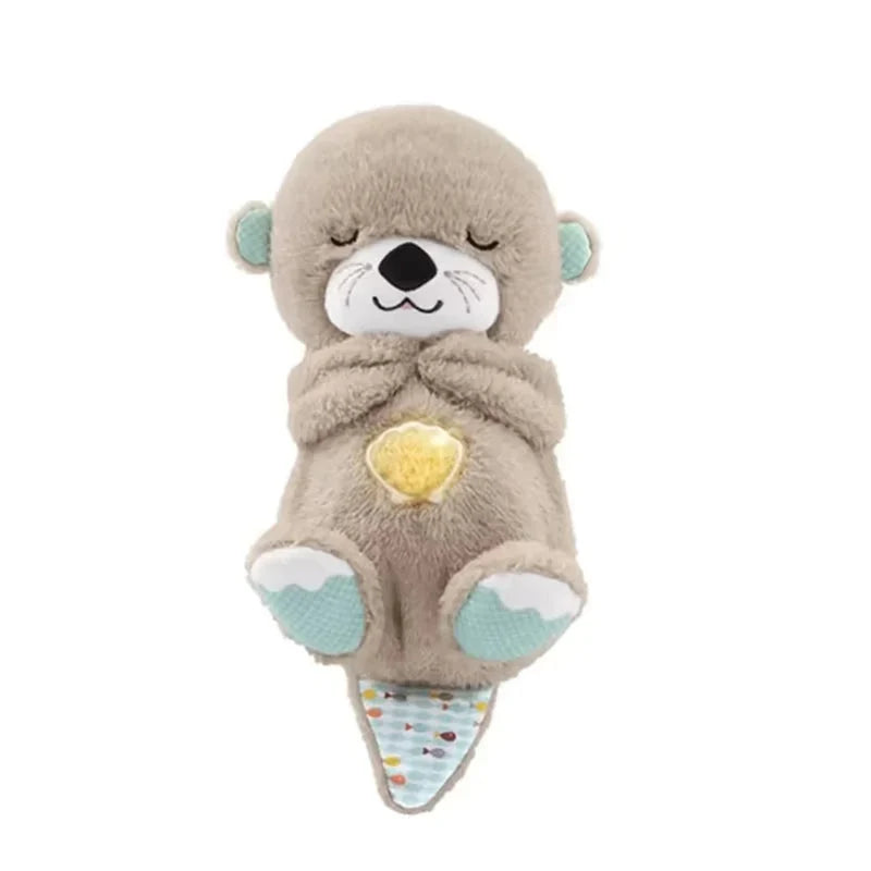 Plush Toy Simulated Breathing Soothing Sounds Night Light