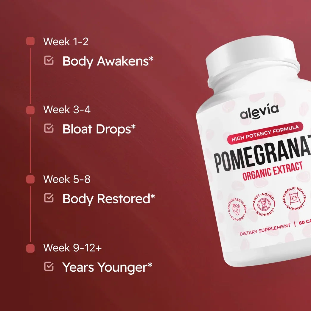 Pomegranate Extract Capsules Organic 700 Mg Caffeine-Free