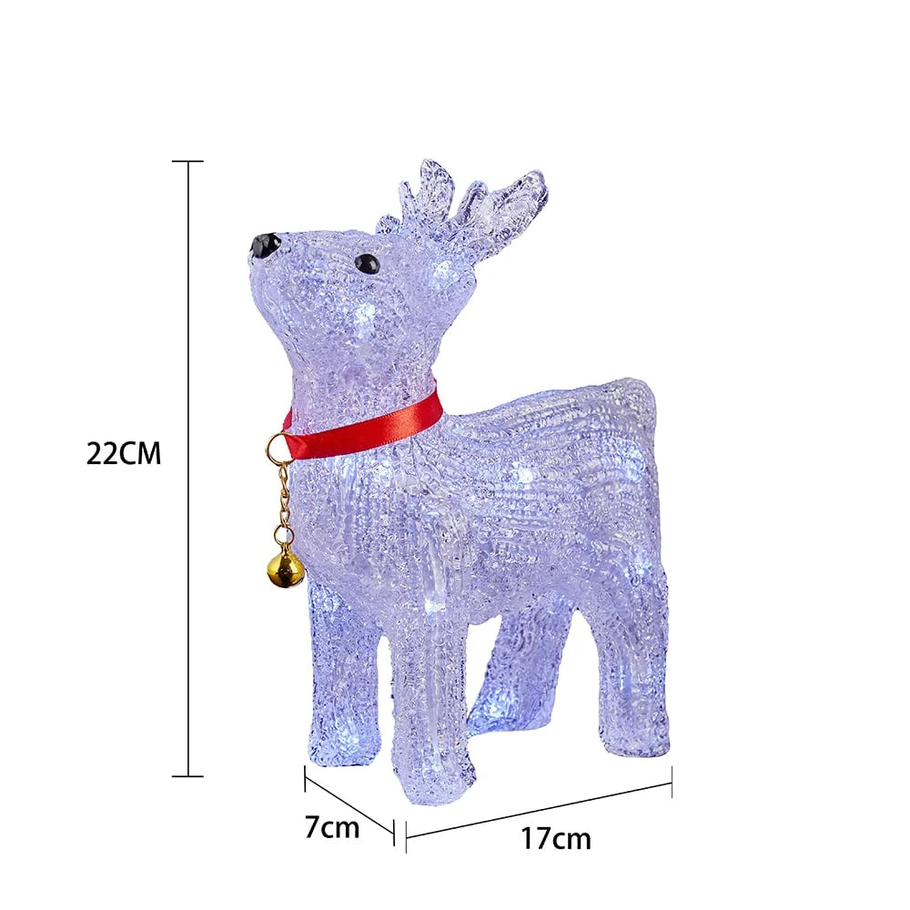 Reindeer Decoration Warm White LED Battery-Powered Indoor & Outdoor