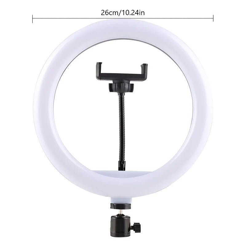 Ring Light 10-Inch Adjustable Tripod & Phone Holder