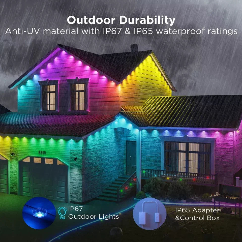 Roofline Lights 100-Foot RGBICW App-Controlled Weatherproof