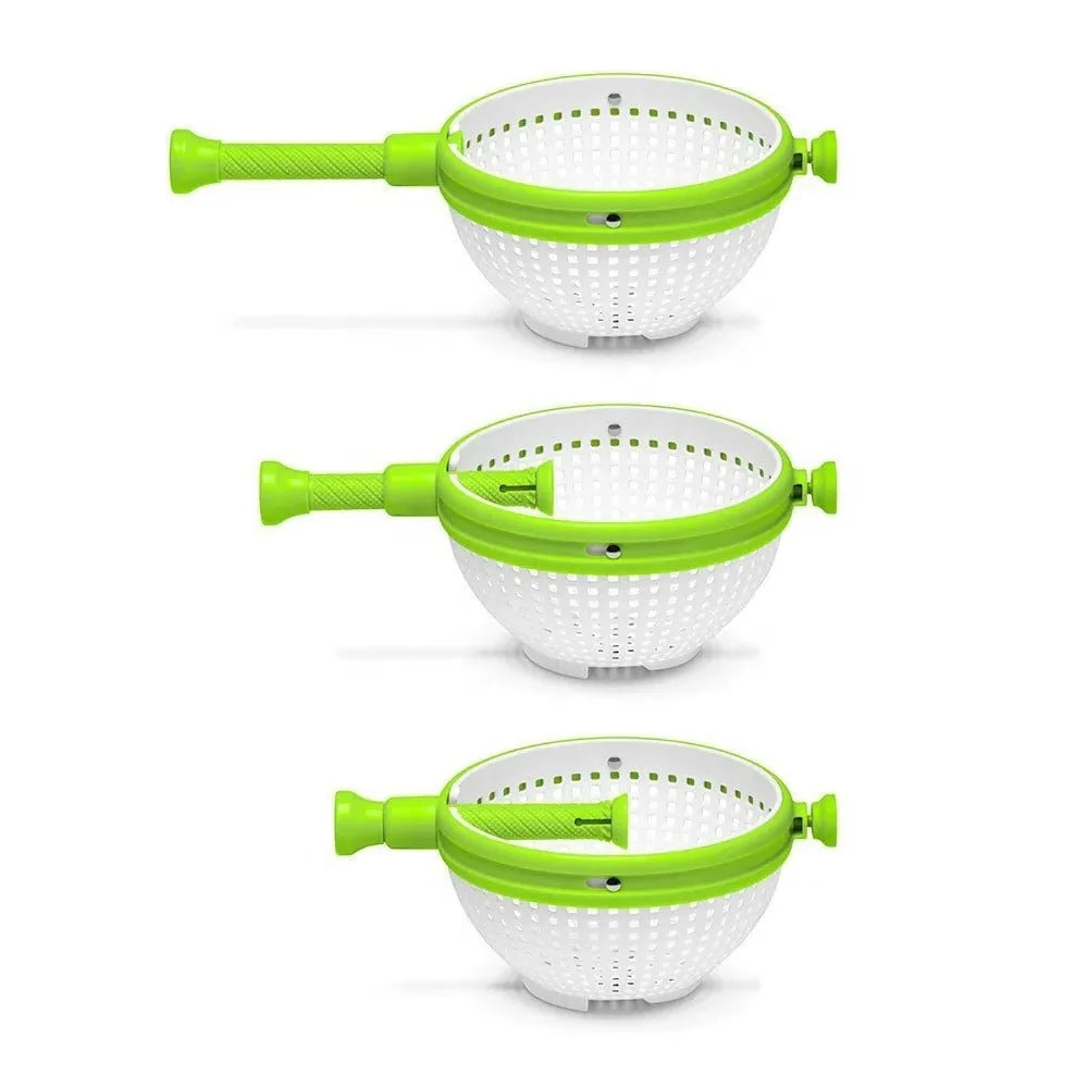 Salad Spinner Foldable Handle Instant Brake Non-Slip Base