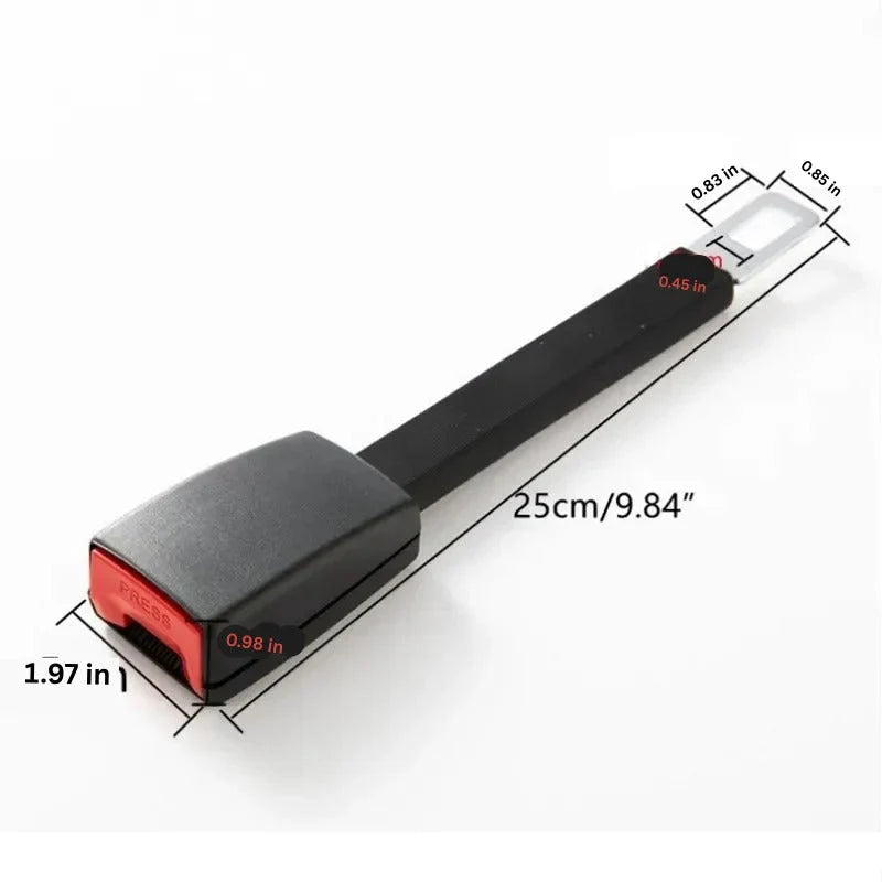 Seat Belt Extender 11-Inch Rigid Stem Tool-Free Click-In Setup