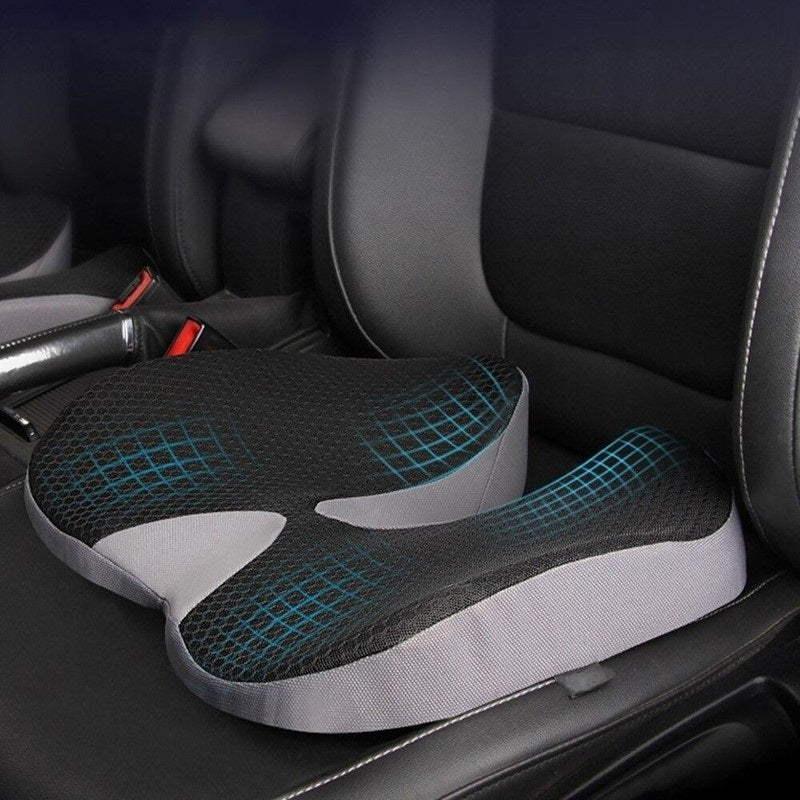 Seat Cushion Memory Foam U-Shaped Cutout Machine Washable Cover