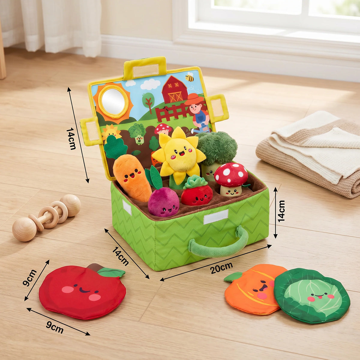 Sensory Toy Plush Fruit & Vegetable Set