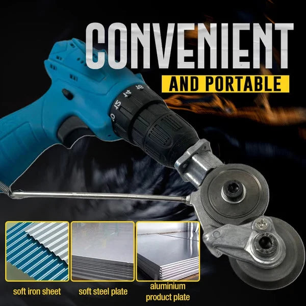 Sheet Metal Cutter Drill Attachment Compact Portable Design