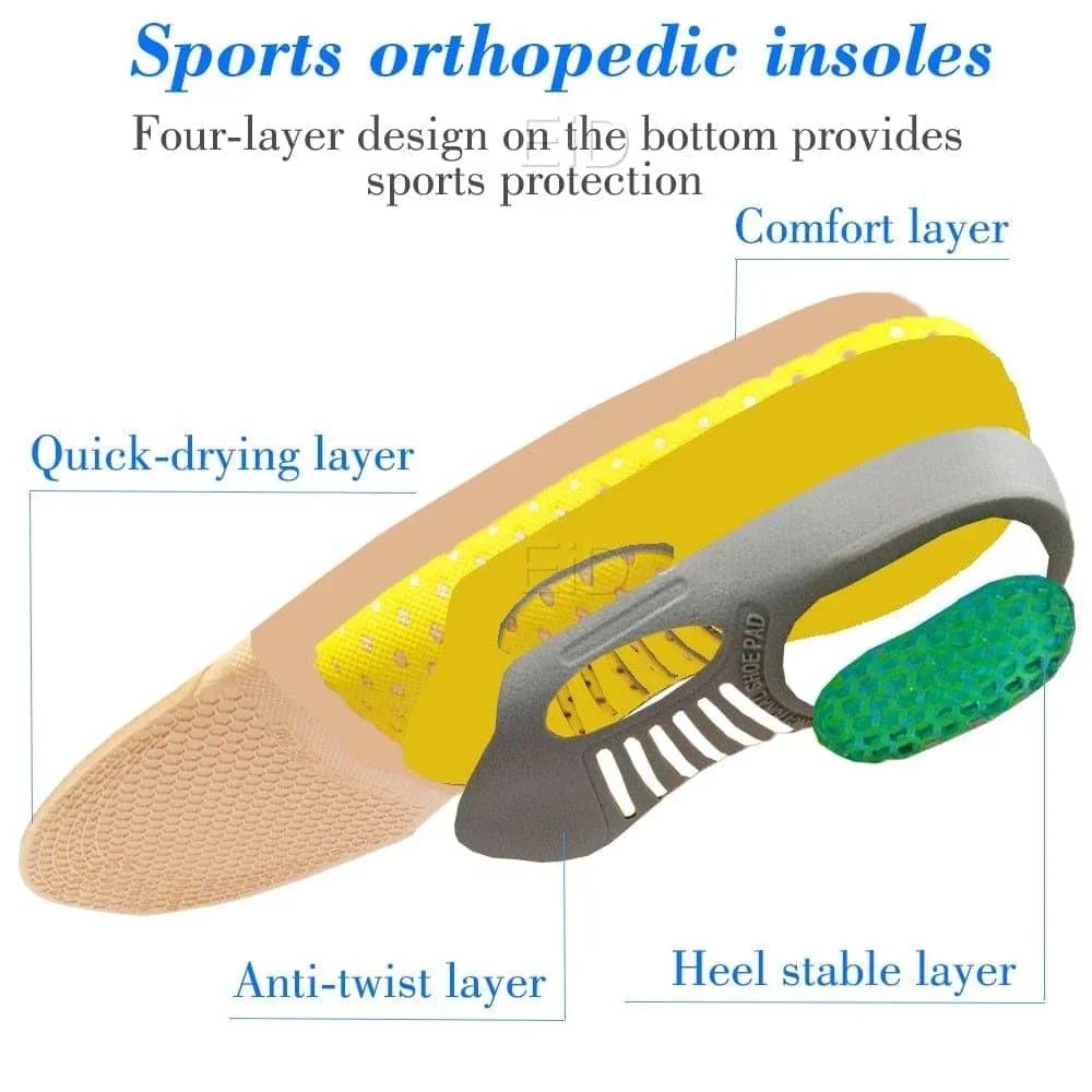 Shoe Insoles Arch Support Cushioning Trim-To-Fit Set of 2