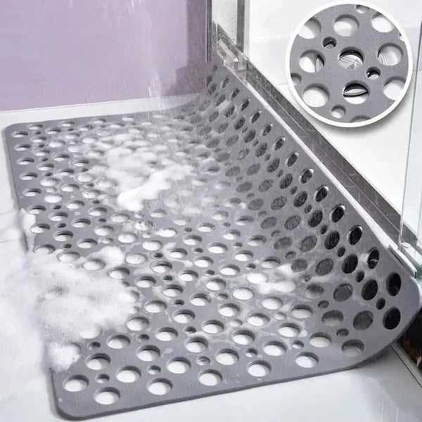 Shower Mat Textured Non-Slip Suction Backing With Drainage Design