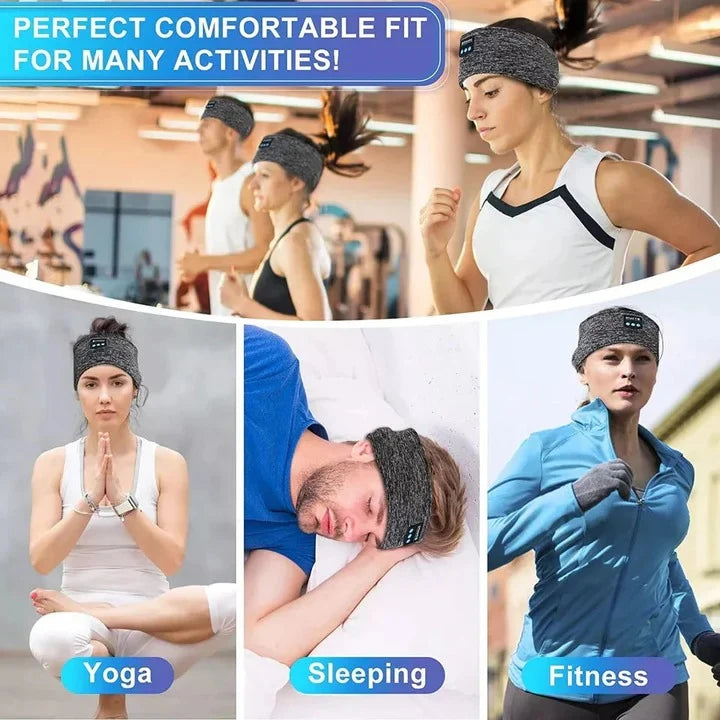 Sleep Mask Headband Bluetooth Speakers Light-Blocking Cotton