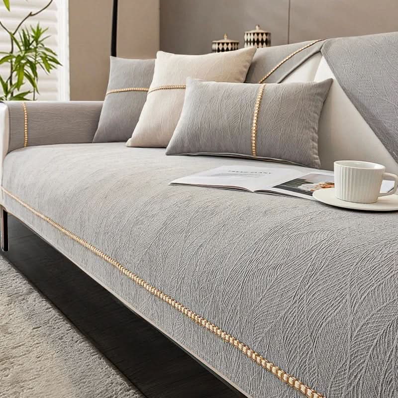 Sofa Cover Linen-Texture Non-Slip Machine Washable