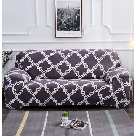 Sofa Cover Stretch Elastic Machine Washable Includes 2 Pillowcases