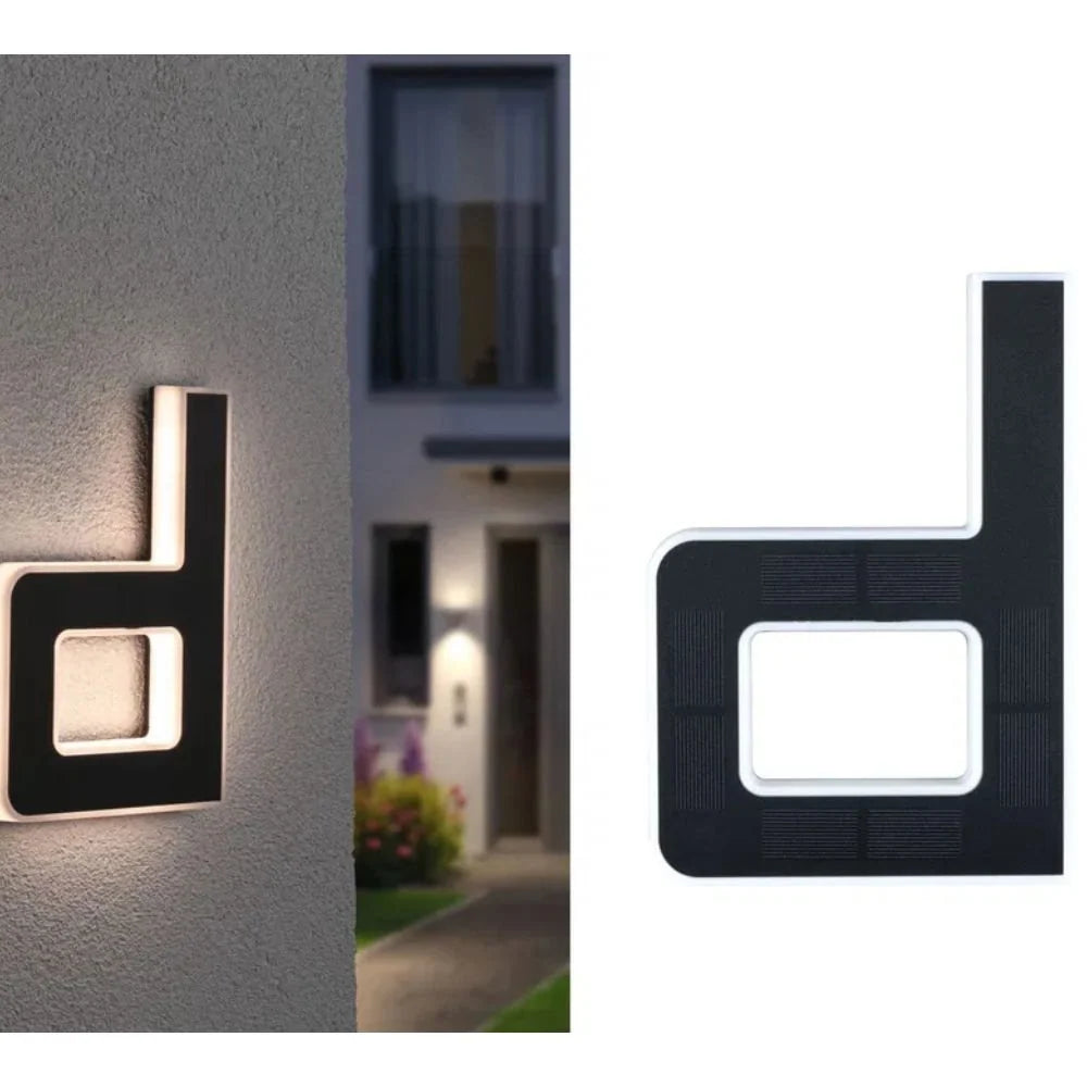Solar House Number Warm White LED Weatherproof Automatic Dusk Sensor