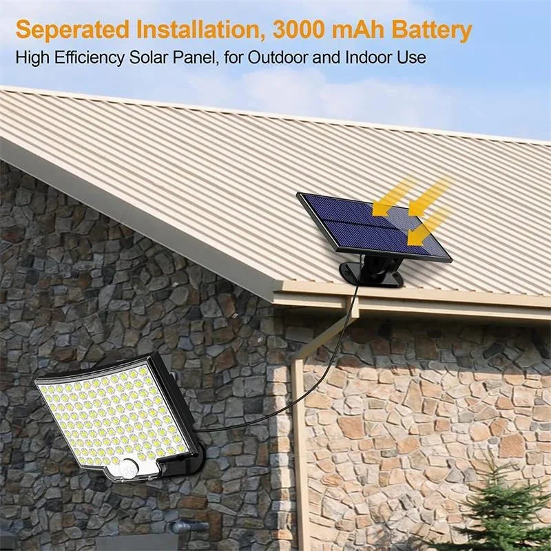 Solar Motion Sensor Light 106 LED IP65 Weather-Resistant