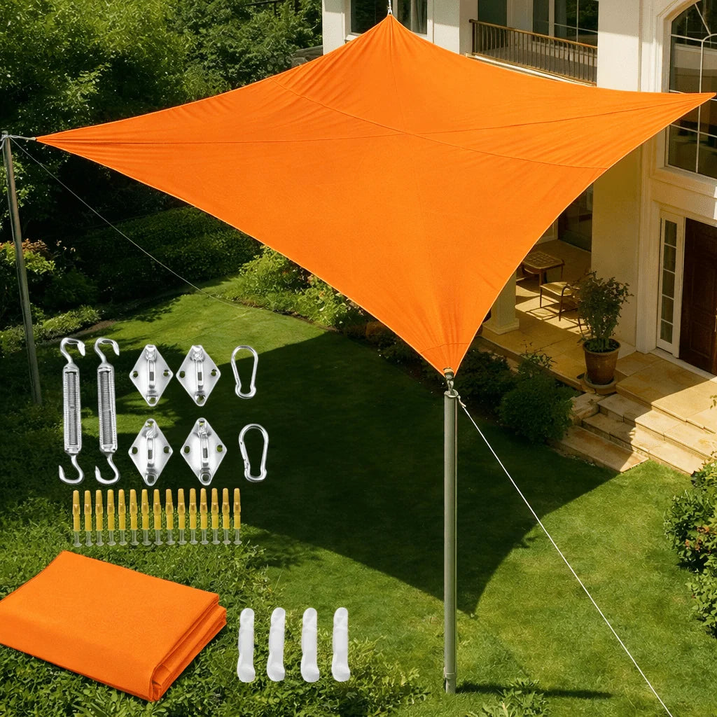 Sun Shade Sail Waterproof UV Protection Polyester Fabric