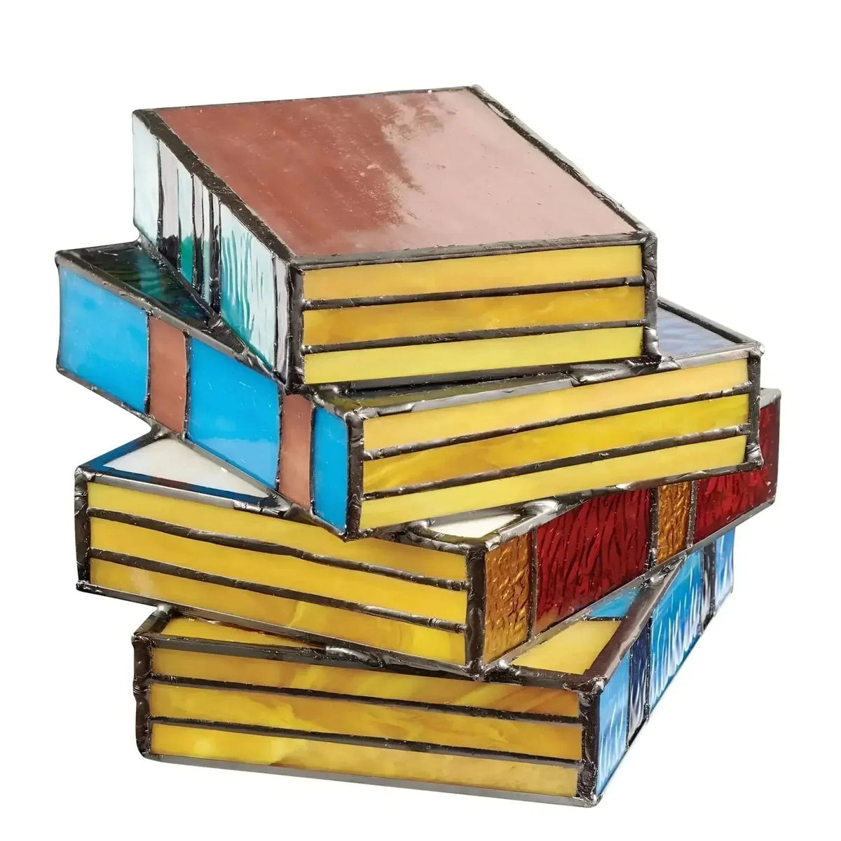 Table Lamp Stained Glass Book-Shaped Warm Diffused Light