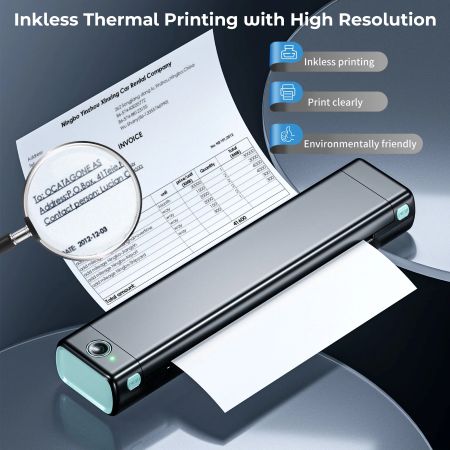 Thermal Printer Wireless A4 Ink-Free Technology