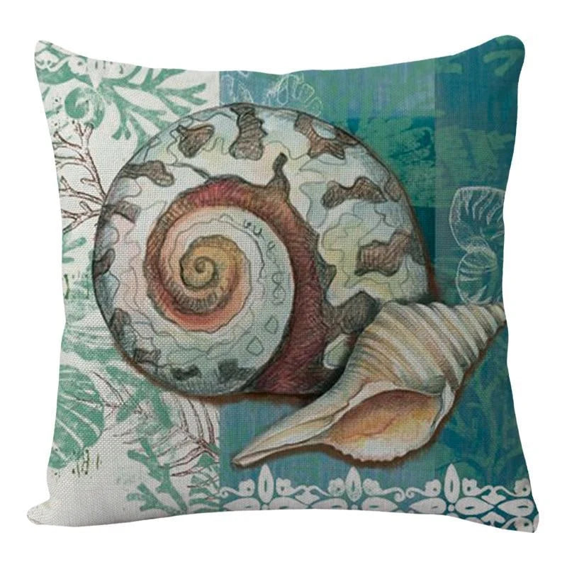 Throw Pillow Covers Marine Life Print Set of 4
