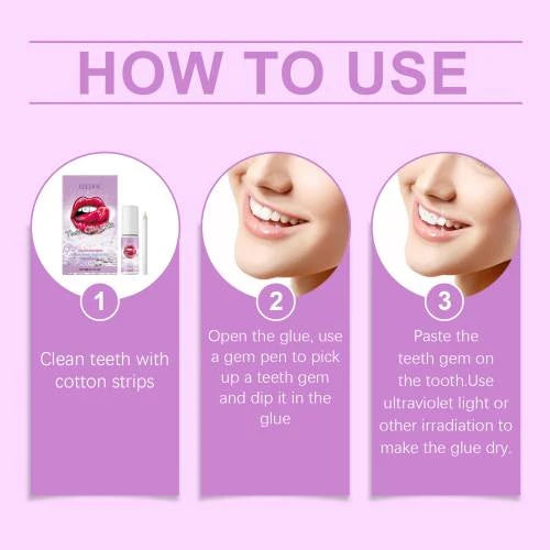 Tooth Gem Kit Sparkling Gems DIY Application