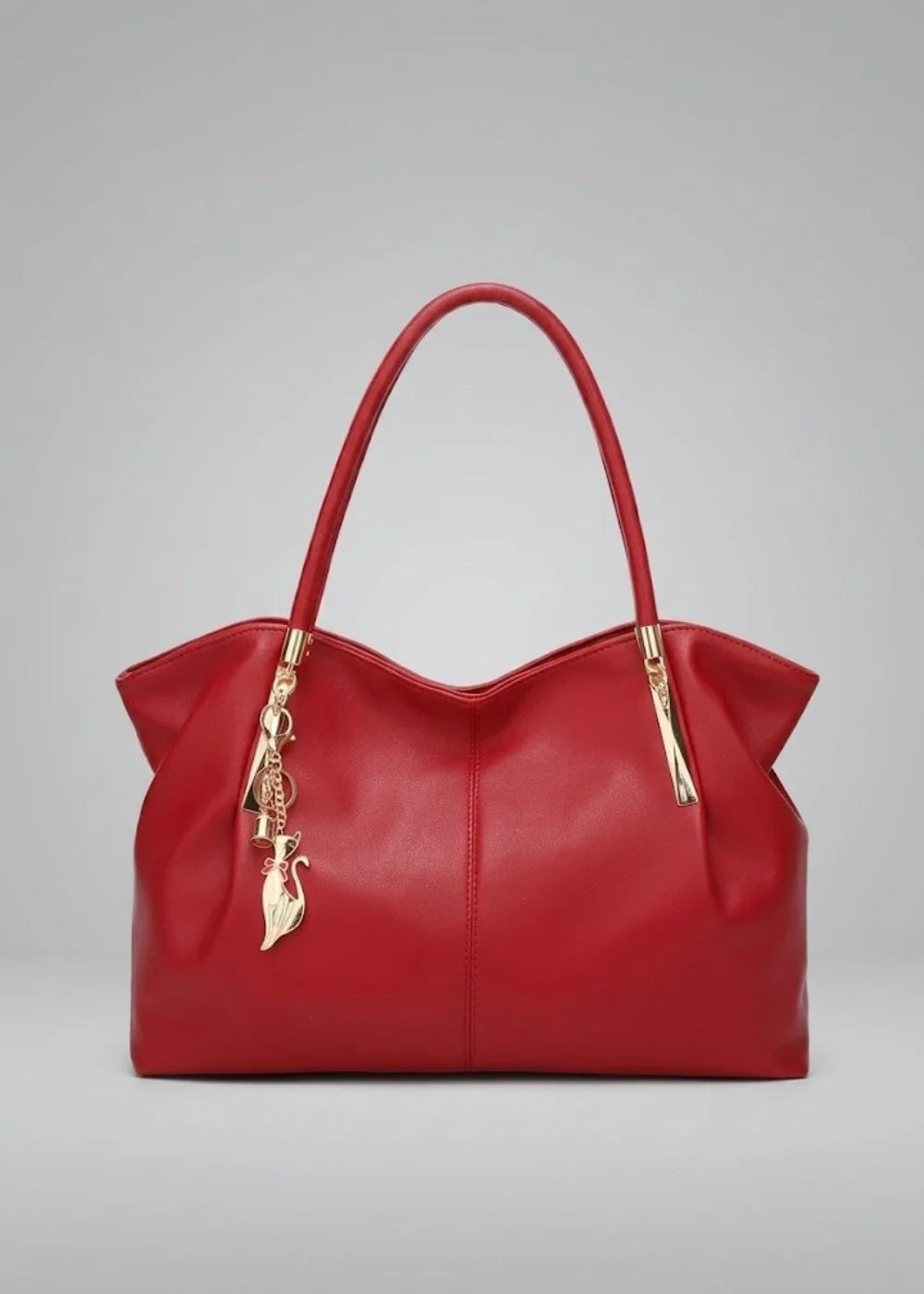 Tote Bag Structured Vegan Leather Zip Closure