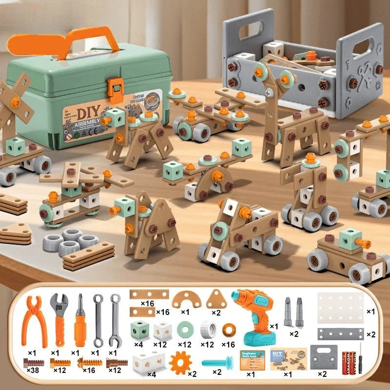 Toy Tool Set ABS Plastic Screw-Building Play