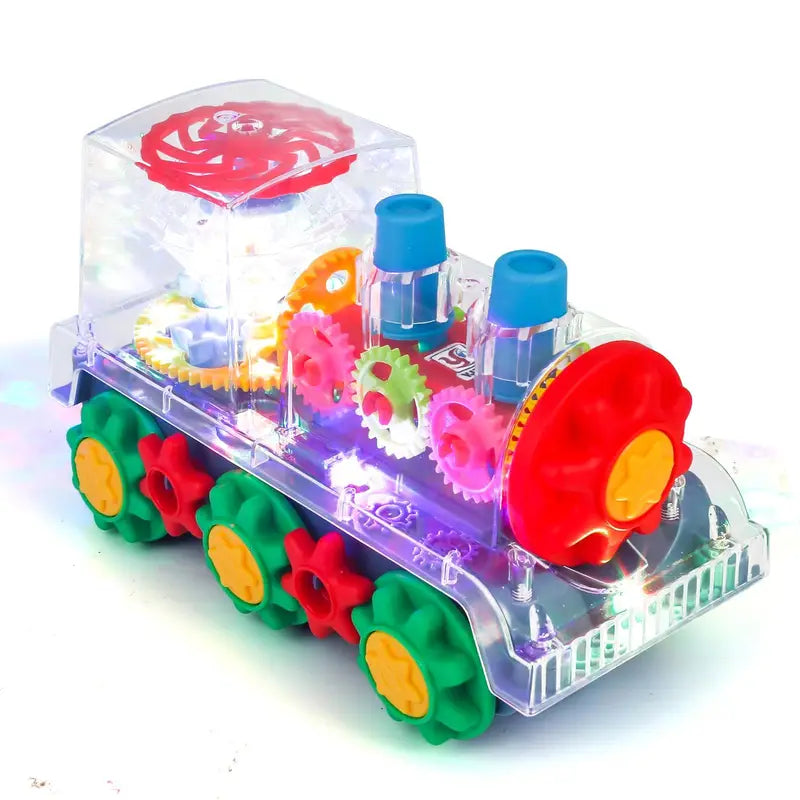 Toy Train Real Steam & Colorful Lights Auto-Reverse