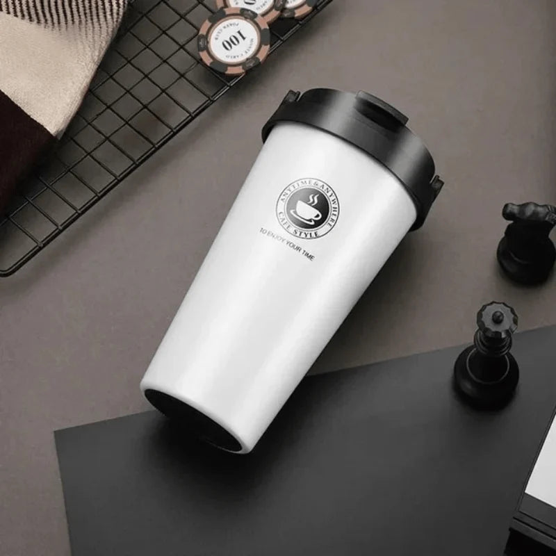 Travel Mug Double-Wall Stainless Steel Leakproof Sliding Lid