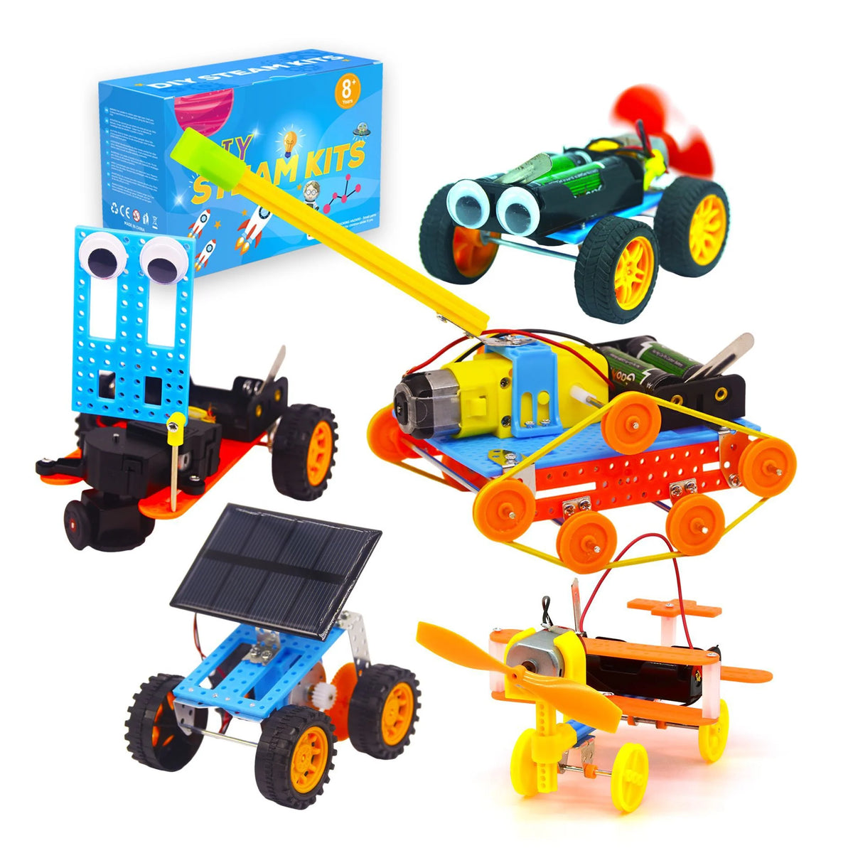 Vehicle Building Kit 5 Models Reusable Parts STEM Learning