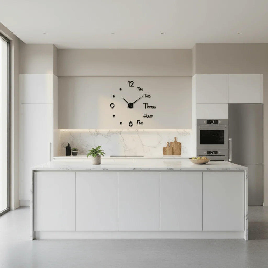 Wall Clock 3D Acrylic Silent Self-Adhesive