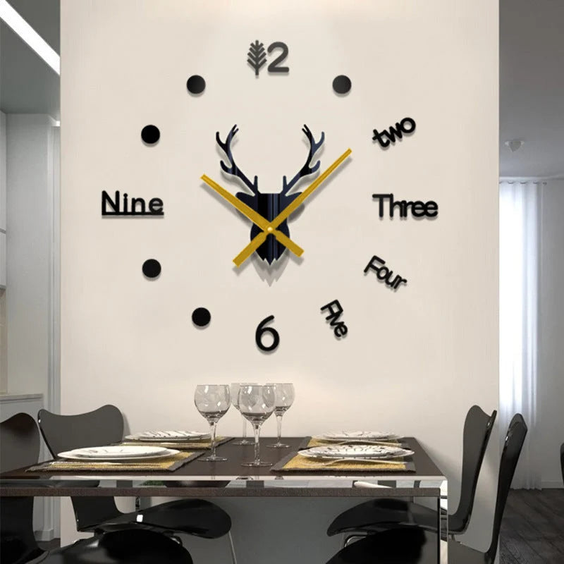 Wall Clock Mirror Acrylic Silent Movement