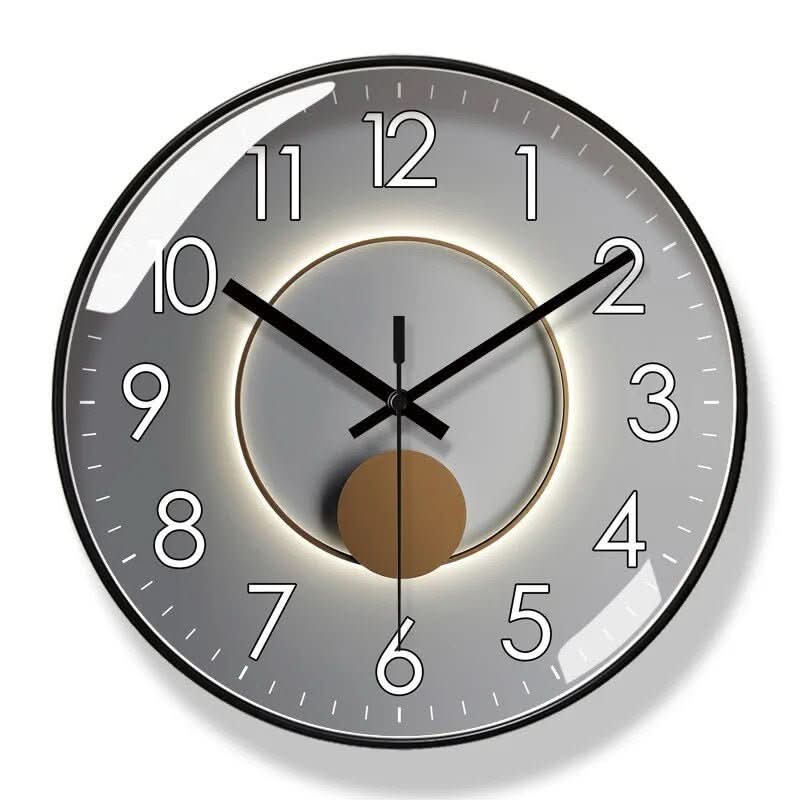 Wall Clock Silent Quartz Movement Clear Numerals