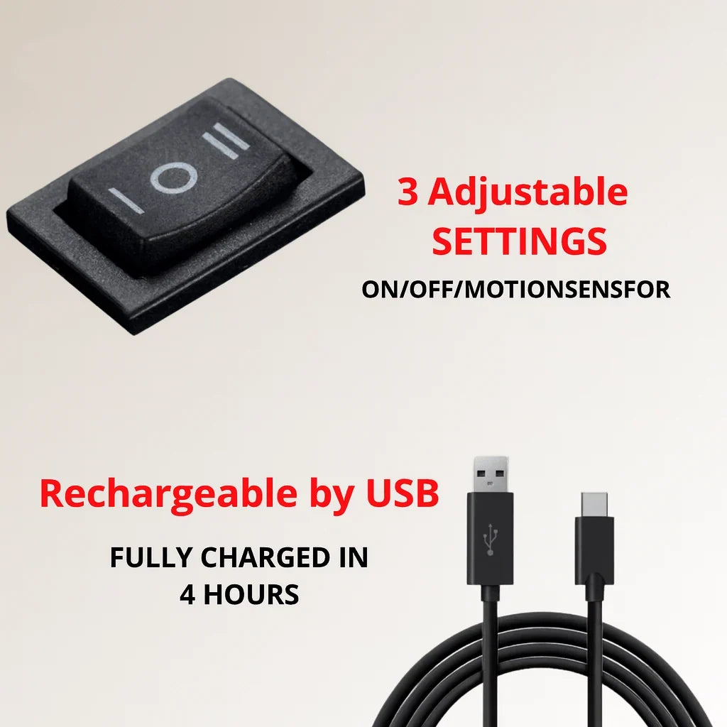 Wall Light Adjustable LED USB Rechargeable Cordless