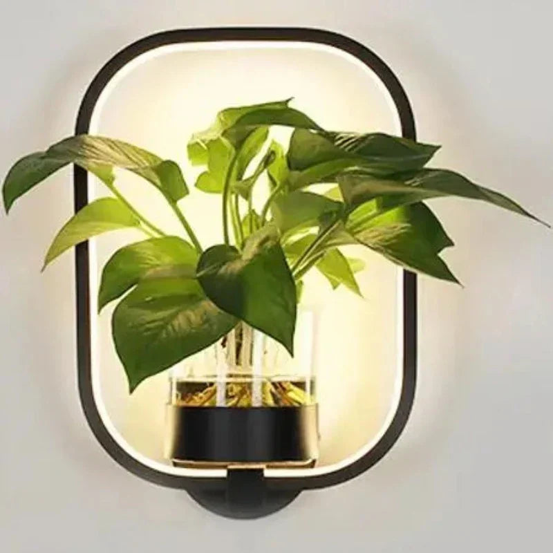 Wall Light Integrated Planter Space-Saving Warm or Cool White