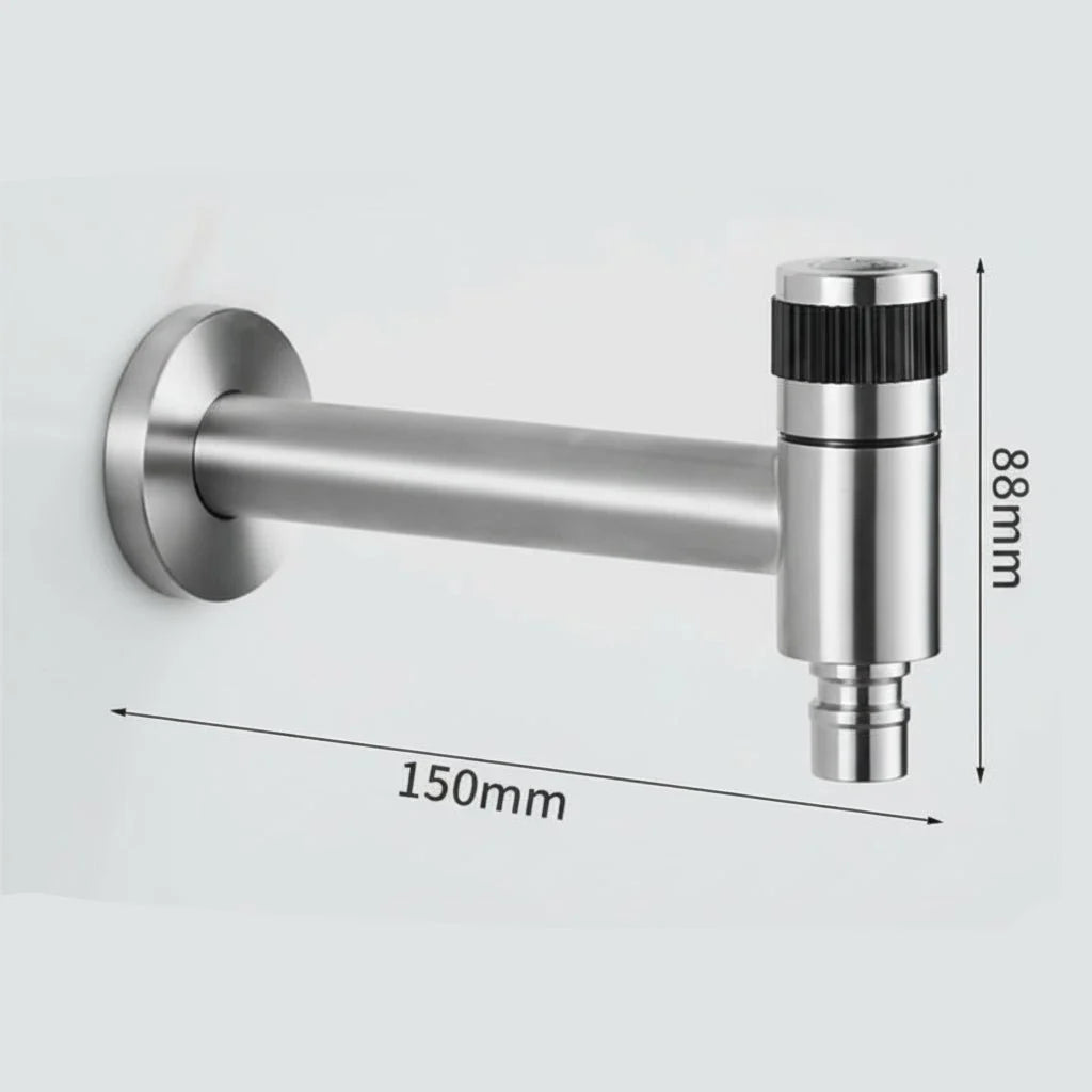 Wall-Mounted Faucet 304 Stainless Steel Space-Saving Design