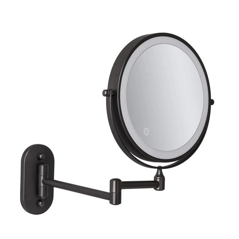 Wall-Mounted Shaving Mirror 360° Swivel Rechargeable LED