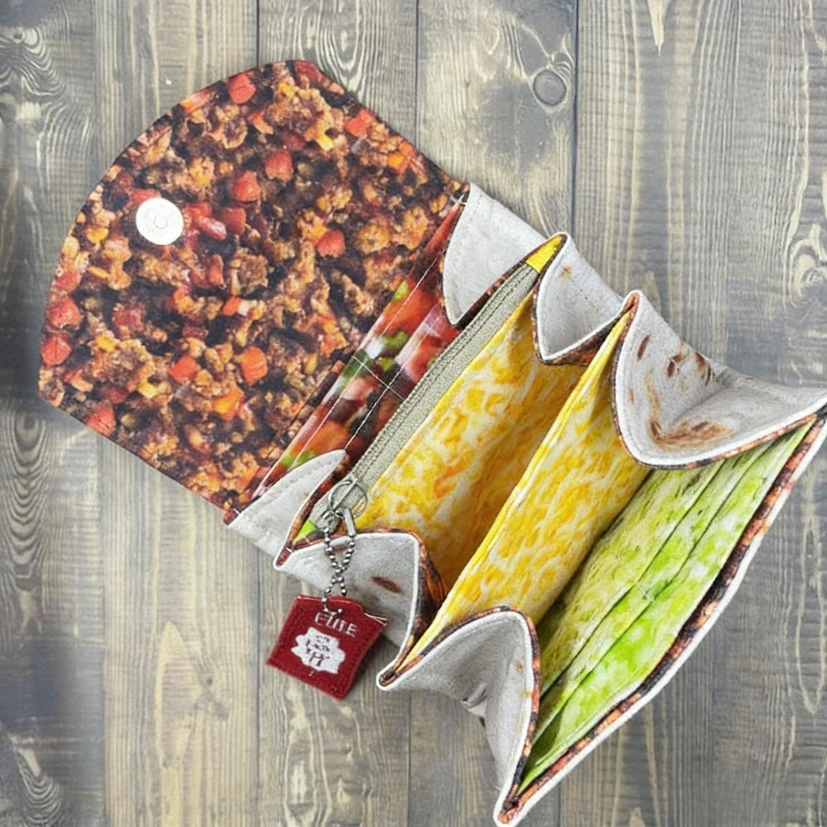 Wallet Burrito-Shaped Magnetic Closure Slim Profile