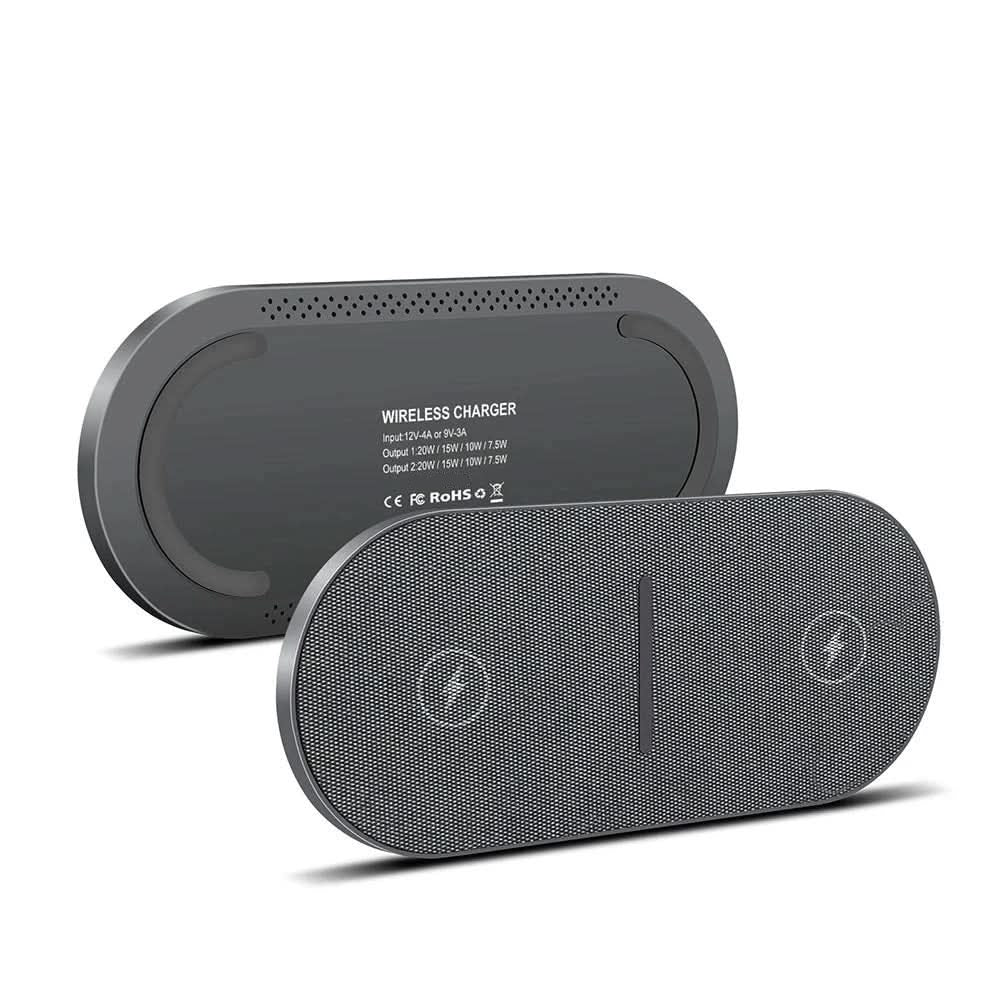 Wireless Charging Station Dual-Device Qi-Compatible 40W Fast Charging