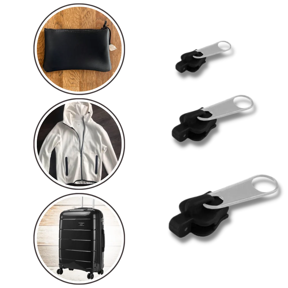 Zipper Slider Repair Set Aluminum Tool-Free 6-Piece