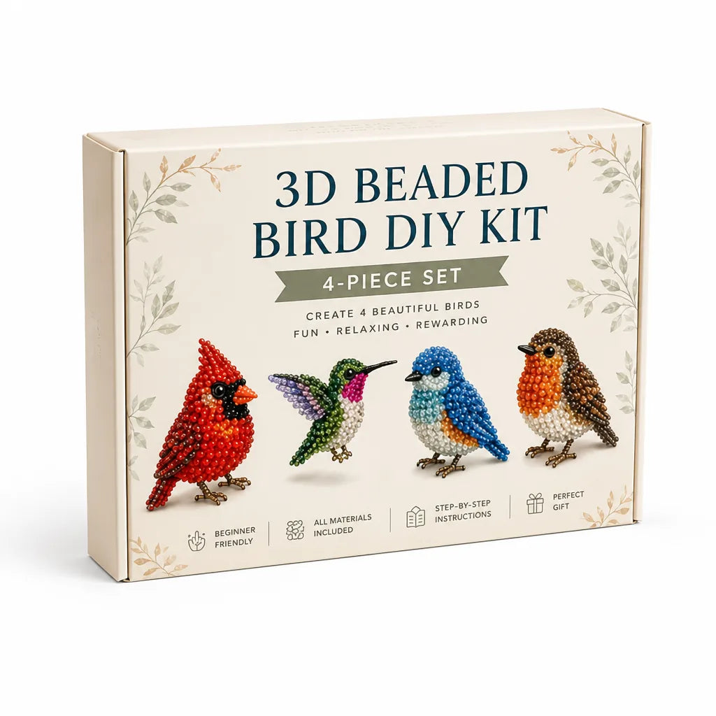 3D Animal Bead Craft Kit Pre-Sorted Beads Tools Included