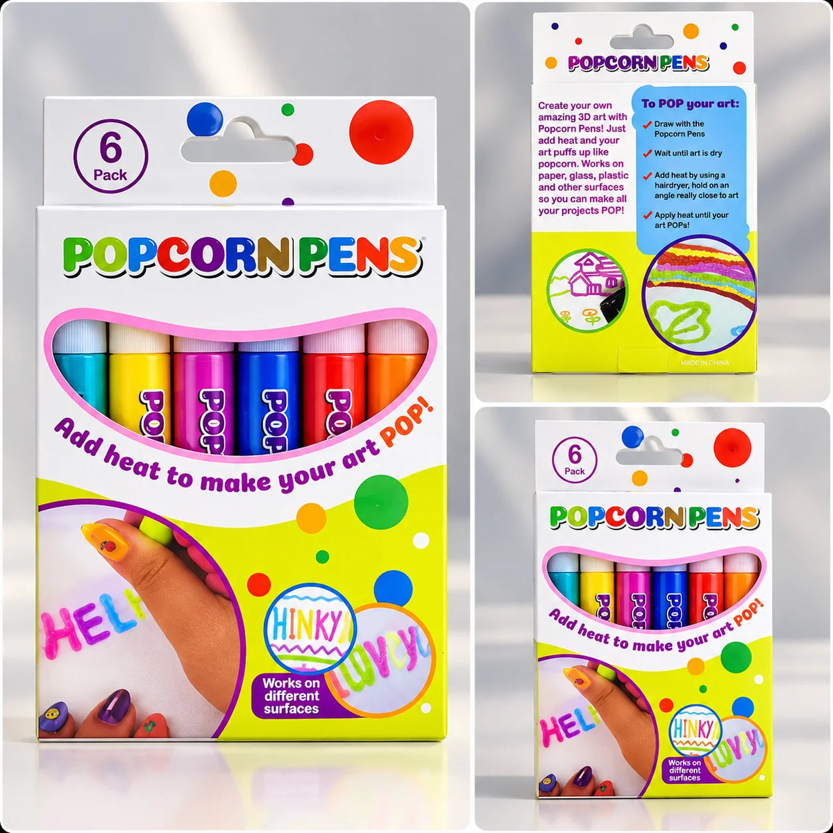 3D Effect Pens Heat-Activated Set of 6