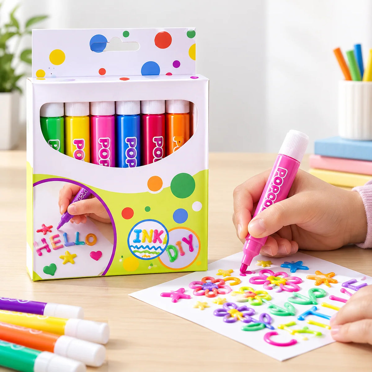 3D Effect Pens Heat-Activated Set of 6