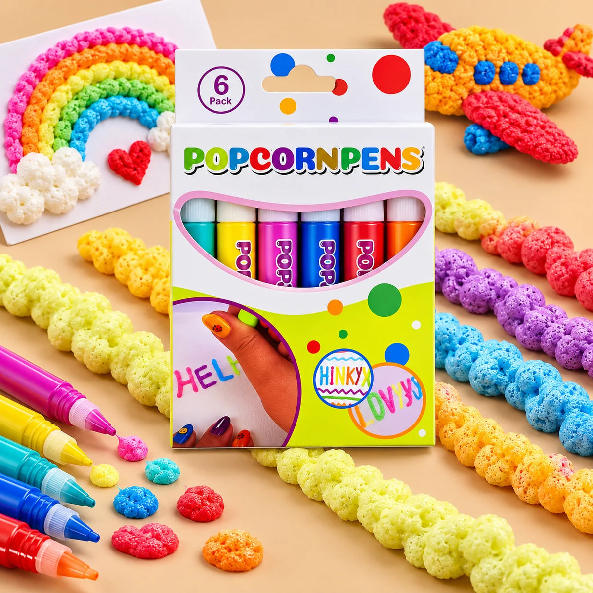 3D Effect Pens Heat-Activated Set of 6