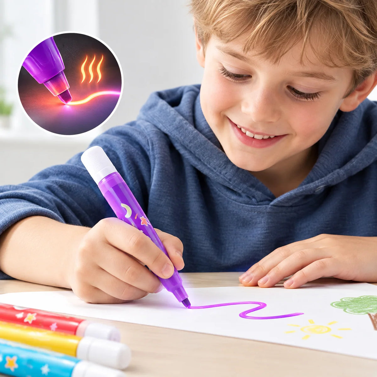 3D Effect Pens Heat-Activated Set of 6
