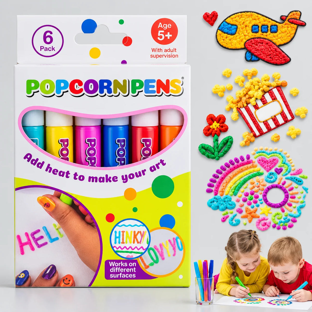 3D Effect Pens Heat-Activated Set of 6