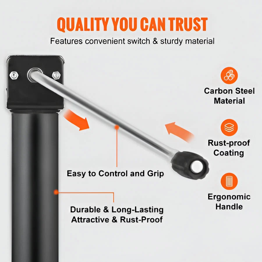 A-Frame Trailer Jack 5,000 lb Capacity Drop Leg Zinc-Plated Finish
