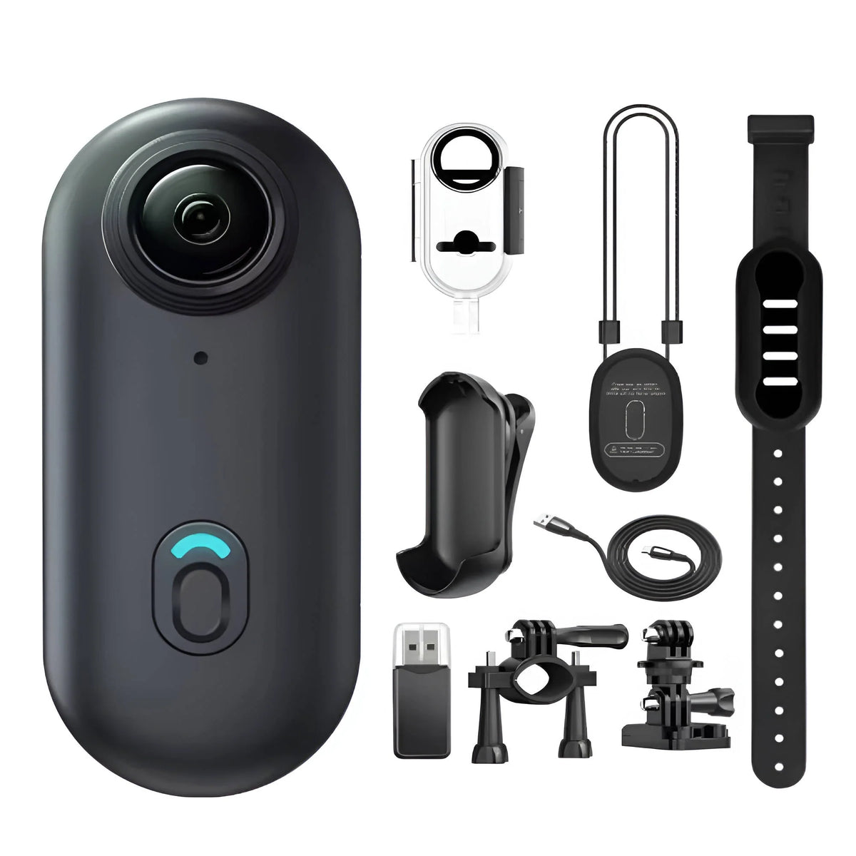 Action Camera 4K Rotating Clip Waterproof Case